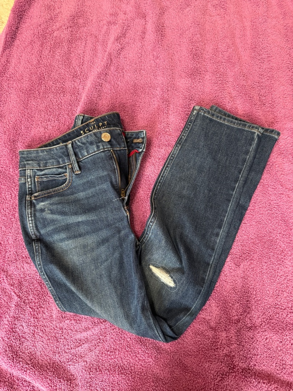 White House Black Market Dark Blue Straight Leg Jeans